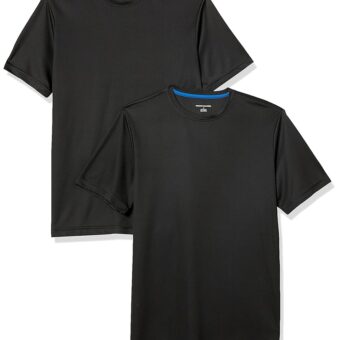 Amazon Essentials Men's Active Performance Tech T-Shirt (Available in Big & Tall), Pack of 2