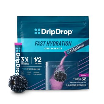 DripDrop Hydration - Berry - Electrolyte Drink Mix Single Serve Hydration Powder Packets | Non-GMO, Gluten Free, Vegan | 32 Sticks