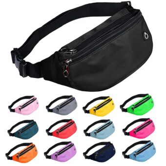 Fanny Pack for Men Women, Waterproof Sports Waist Bag Pack, Belt Bag for Travel Hiking Running