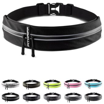 Fitgriff® Running Belt for Men & Women - Secure Jogging Pouch for Phone, Keys & Essentials - For All Cell Phones