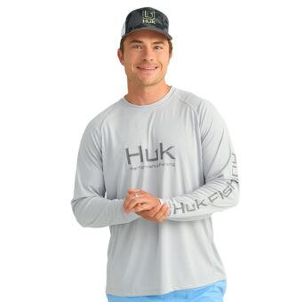 HUK Men's Pursuit Vented Long Sleeve, 30 UPF Fishing Shirt