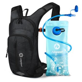 Hydration Pack Backpack for Women & Men, Lightweight Water Backpack with 2L Water Bladder for Hiking Cycling Running Biking