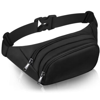 Large Fanny Pack for Women Men - Syican Waist bag with 3-Zipper Pockets, Gifts for Enjoy Sports Traveling Workout Casual Hands-Free crossbody bags Fits MAX 7.9'' iPad & 6.6''...