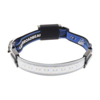 LED 802100 Broadbeam LED Headlamp, Ultra-Low Profile Durable Elastic Headband, 210° Illumination, 300 Lumens, 20 Bright LED Lights, 3 AAA Battery Powered, 3 Power Settings