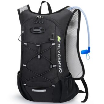 Lightweight Hydration Backpack, Running Backpack with 2L Water Bladder, Hydro Water Daypack for Cycling Hiking Rave for Men Women