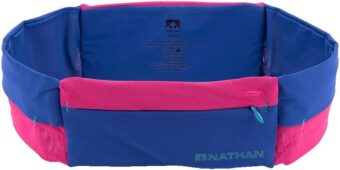 Nathan Running Belt – The Zipster Lite – Waist Pack with 2 Zippers. Bounce Free Pouch/Lightweight/Runners Fanny Pack. Fits All iPhones, Android, Samsung. for Men and Women.