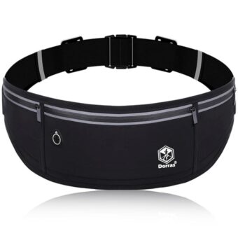 Slim Running Belt Fanny Pack for Women & Men, Running Phone Holder Runners Belt Waist Pack Bag for Running Hiking Sports