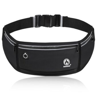 Slim Running Belt Running Fanny Packs for Women & Men, Runners Belt Waist Pack Bag Money Belt Phone Holder for Running Sports Travel Hiking