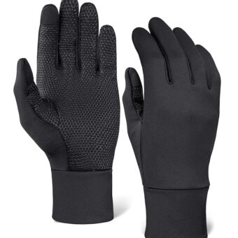 Tough Outdoors Running Gloves for Men & Women - Winter Glove Liners & Touchscreen Gloves - Men's Winter Gloves for Hiking