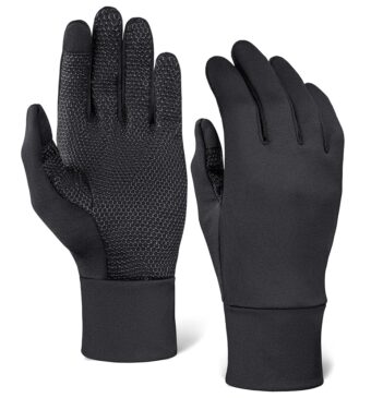 Tough Outdoors Running Gloves for Men & Women - Winter Glove Liners & Touchscreen Gloves - Men's Winter Gloves for Hiking