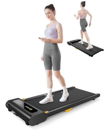 UREVO Under Desk Treadmill, Walking Pad Treadmills for Home, Portable Walking Treadmill 2.25HP, Walking Jogging Machine with 265 lbs Weight Capacity Remote Control LED Display