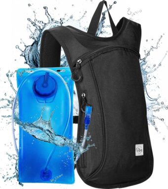 Vibe Festival Gear Hydration Pack Backpack with 2L Water Bladder for Women, Men, Teens, Kids - Hydropack Hydro Sports, Outdoor, Running, Camping, Hiking, Festivals, Raves