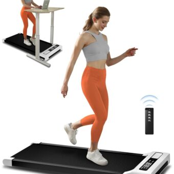 Walking Pad 2 in 1 for Walking and Jogging, Under Desk Treadmill for Home Office with Remote Control, Portable Walking Pad Treadmill Under Desk, Desk Treadmill in LED Display