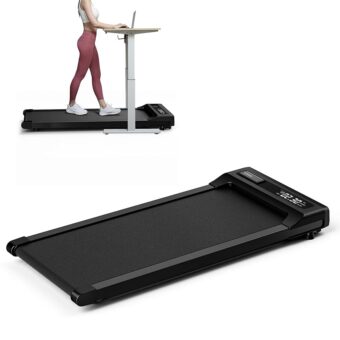 Walking Pad Treadmill Under Desk,Desk Treadmill for Office Home Under Desk,265 lbs Capacity Compact Mini Treadmill 2.5HP 2 in 1 Walking Jogging with Remote Control.LED Display