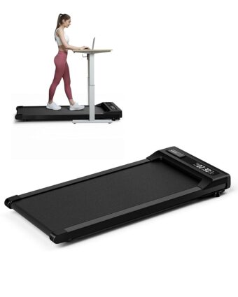 Walking Pad Treadmill Under Desk,Desk Treadmill for Office Home Under Desk,265 lbs Capacity Compact Mini Treadmill 2.5HP 2 in 1 Walking Jogging with Remote Control.LED Display