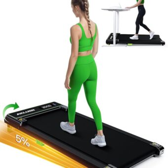 Walking Pad with Incline, Under Desk Treadmill for Home, 2.5HP Portable Treadmills with Remote Control, 4 in 1 Incline Treadmill with LED Display