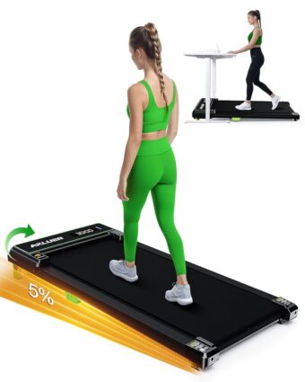 Walking Pad with Incline, Under Desk Treadmill for Home, 2.5HP Portable Treadmills with Remote Control, 4 in 1 Incline Treadmill with LED Display