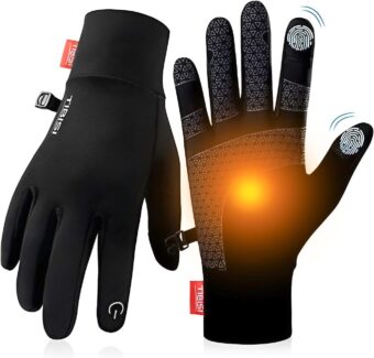 Winter Gloves Women Men, Warm Thermal Running Touchscreen Men Lightweight Walking Anti-Slip for Skiing